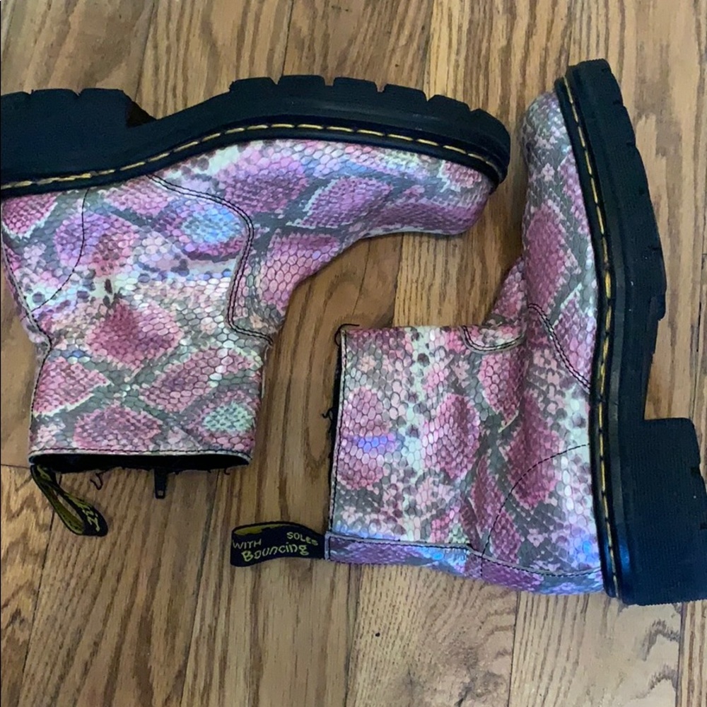 Vintage 90’s Pink Snakeskin Doc Martens
